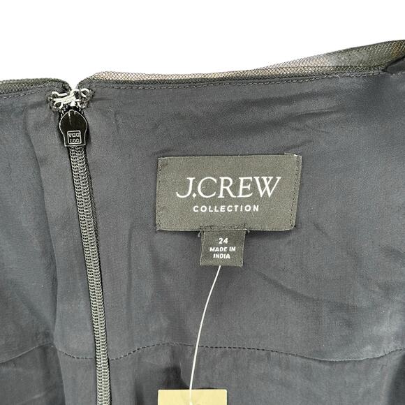 J CREW COLLECTION Black Tulle Maxi Gown Plus Size Women's 24 NWT Glam Goth - Picture 9 of 10